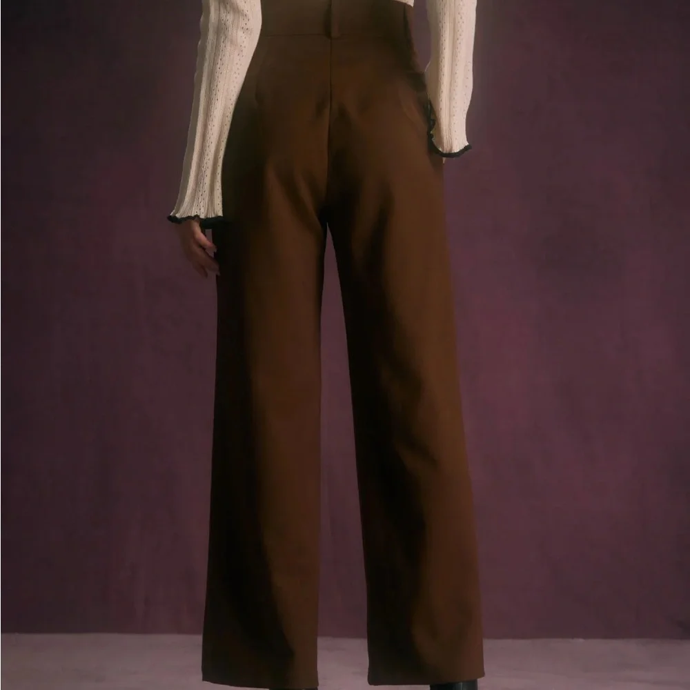 The Coffee Button Slant Pocket Straight Pants - Picture 3 of 6